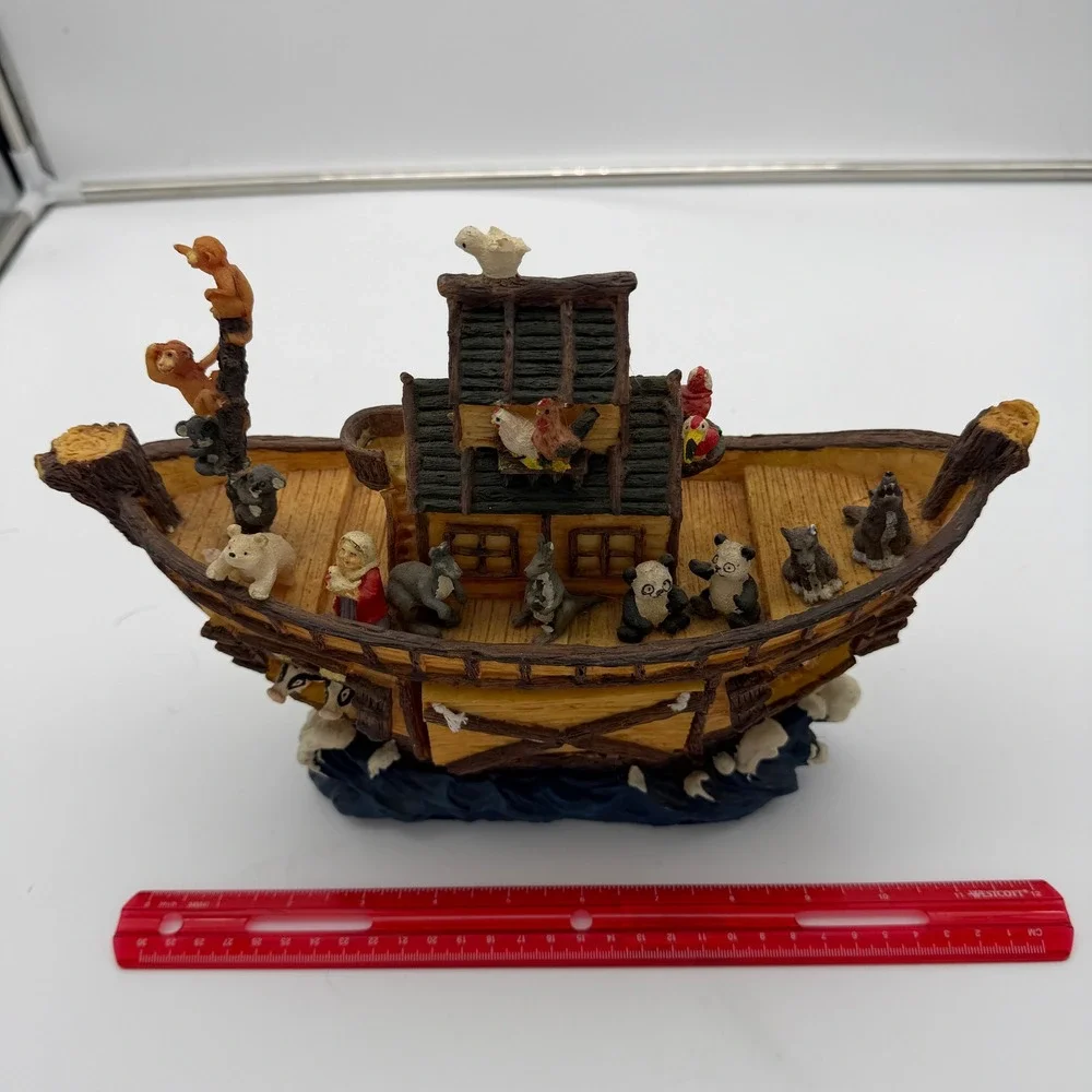 Noah's Ark Resin Figurine Animal Pairs Religious Collectible Home Decor